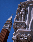 * Statues in St Mark's square, Venice.